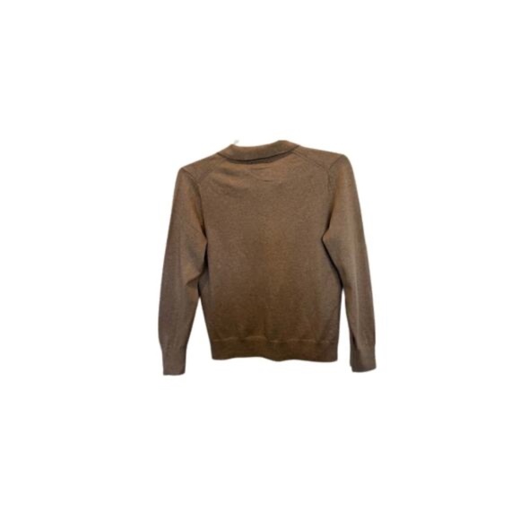 J. Crew Pullover Sweater Collared Neckline Ribbed Cuffs Soft Neutral Tan S NWT - Picture 4 of 10